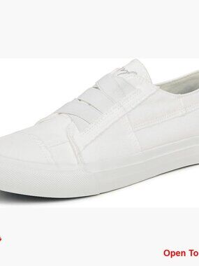 Canvas Slip-On Sneakers with Memory Foam Insole and Fringe Detail